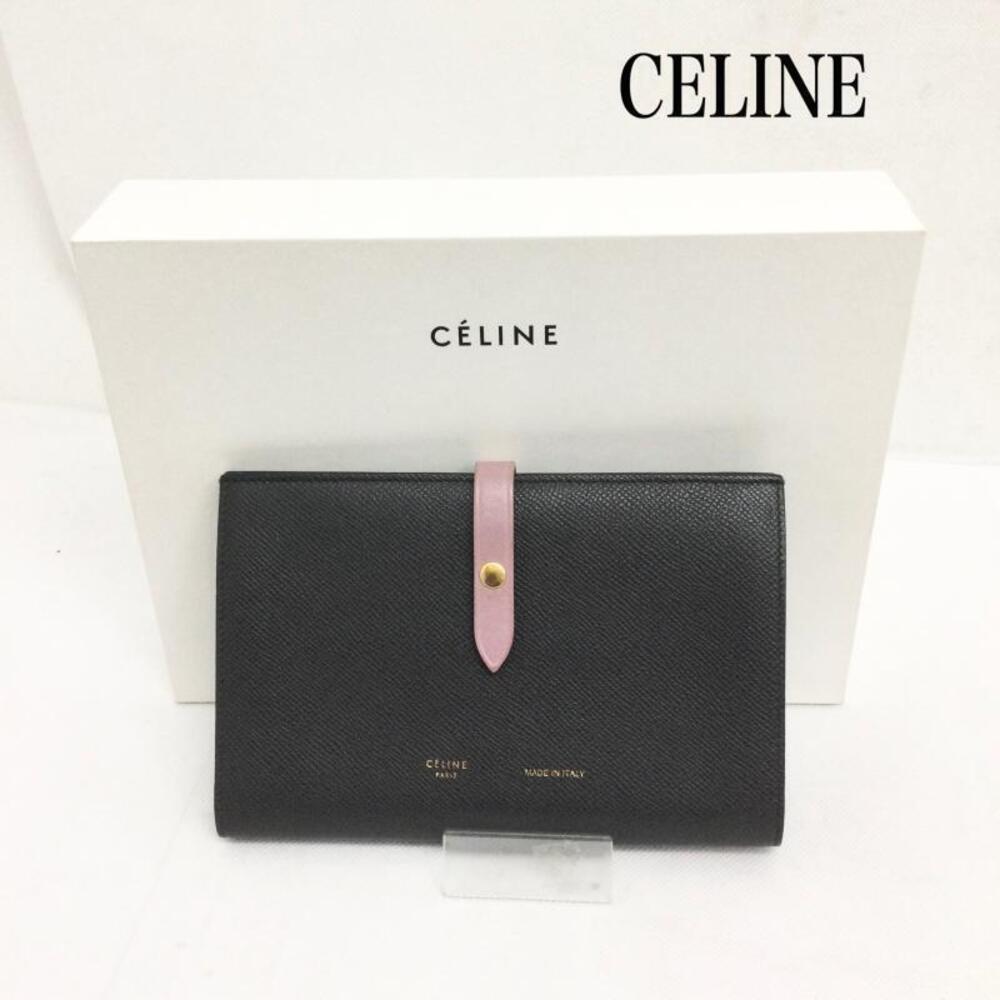 Celine Strap Wallet Bifold Black